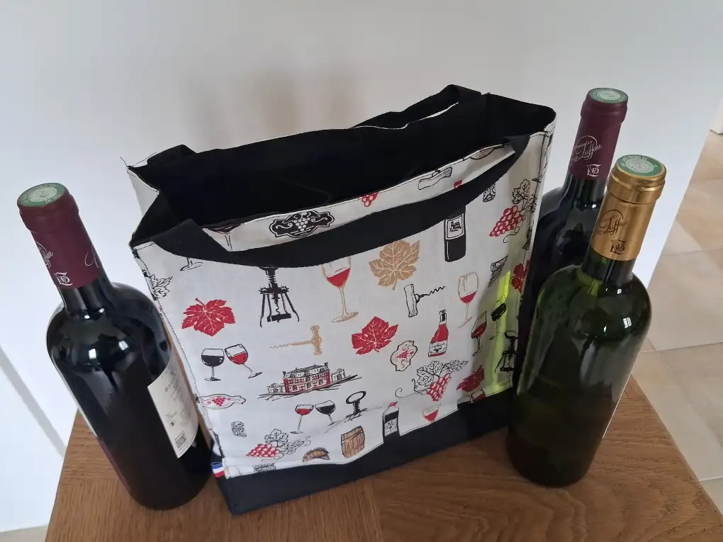 Sac de transport pour 3 bouteilles de vin